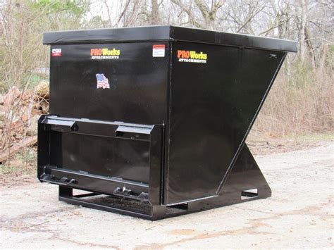 2 cy skid steer dump hopper|skid steer trash hopper.